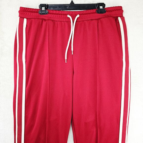 GAP Track Pants Size XL Red Striped Tricot Straight Moonstone Baggy Wide Leg - Picture 2 of 12